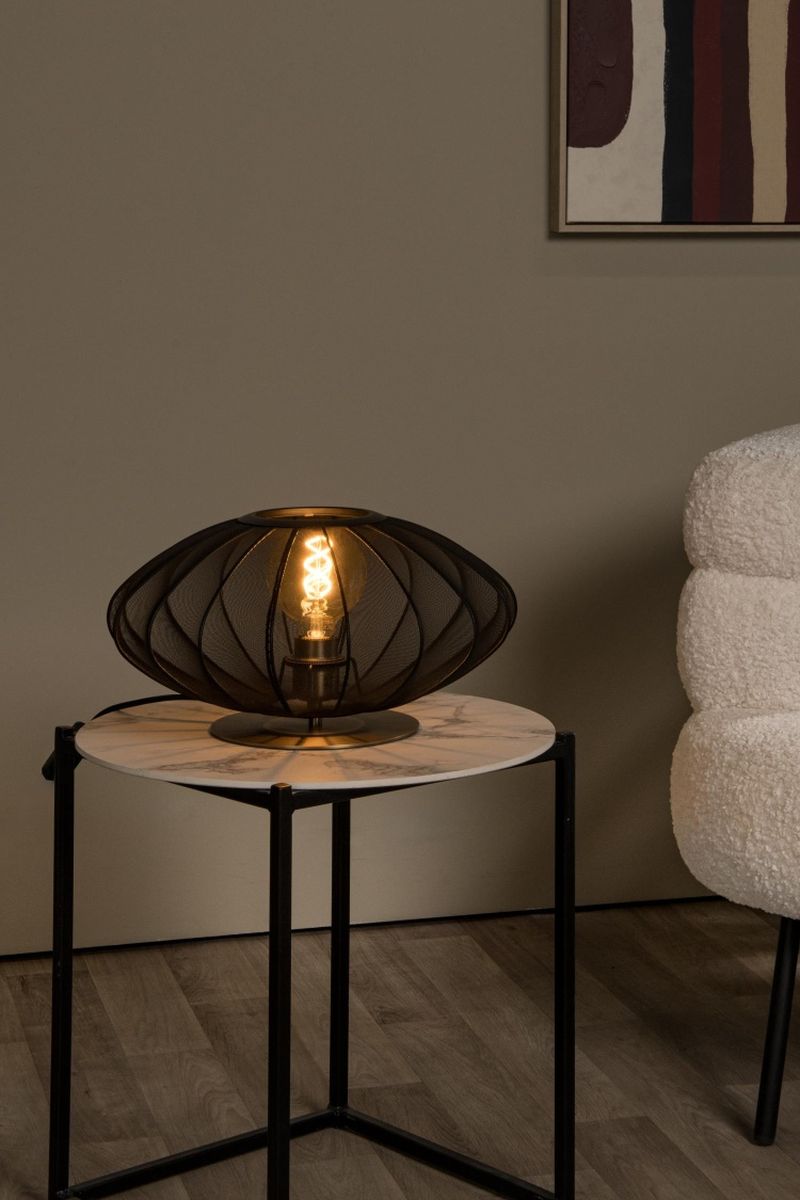 Lucide CORINA - Stolná lampa - Ø 40 cm - 1xE27 - Čierna